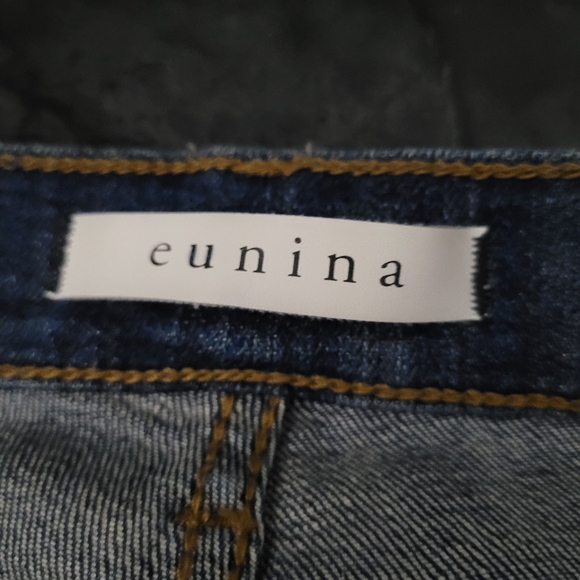 EUNINA | Tobi high rise relaxed skinny distressed destroyed denim jeans - Picture 6 of 9